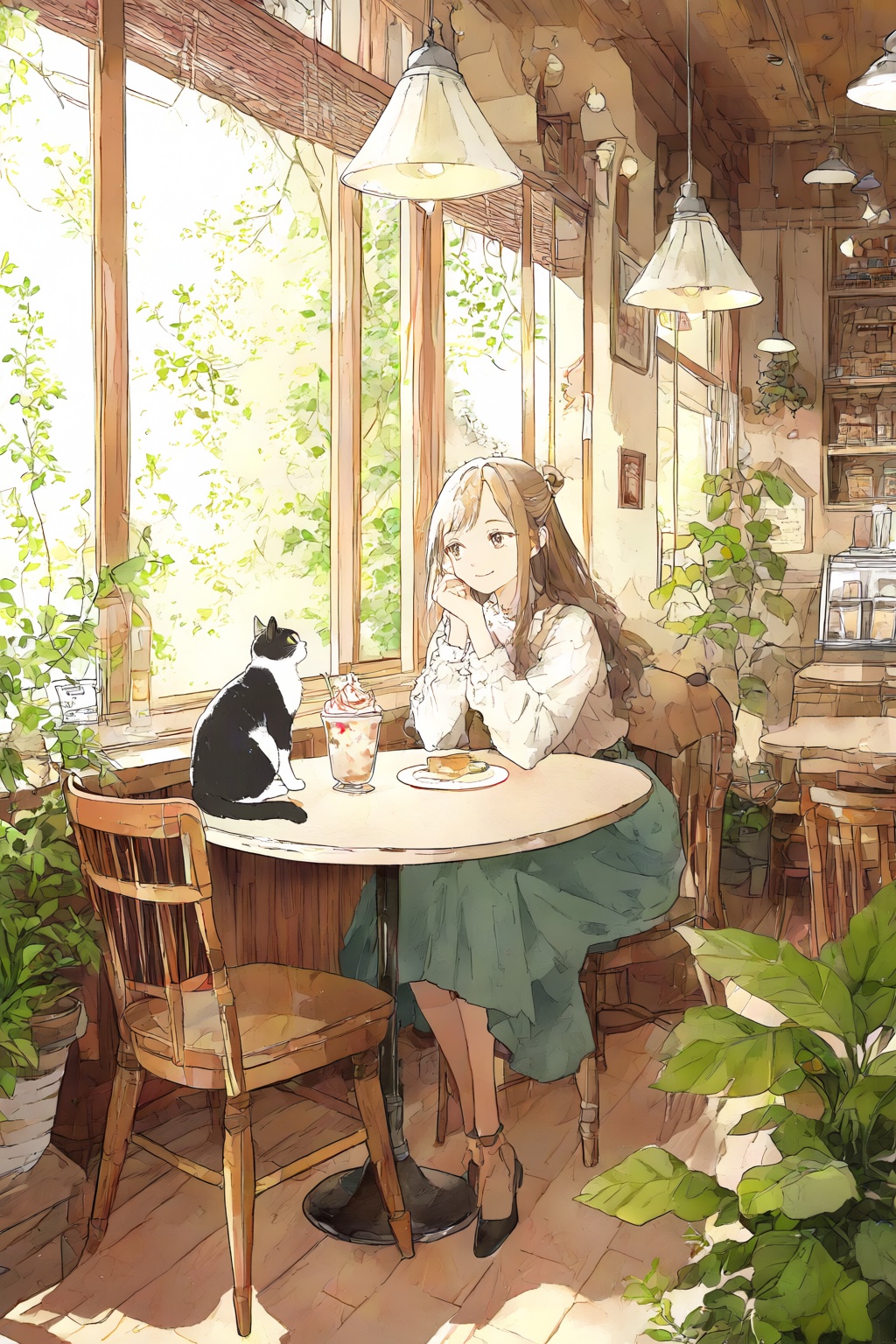 1girl,  day,  plant on Tensor.Art