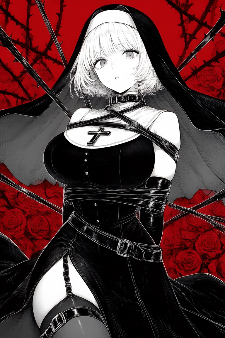 1girl,  nun,  solo on Tensor.Art