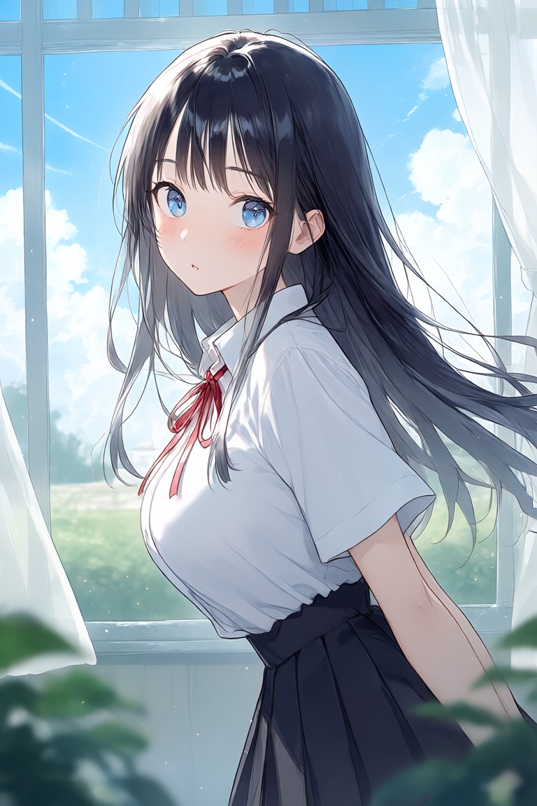 1girl,  indoors,  room on Tensor.Art