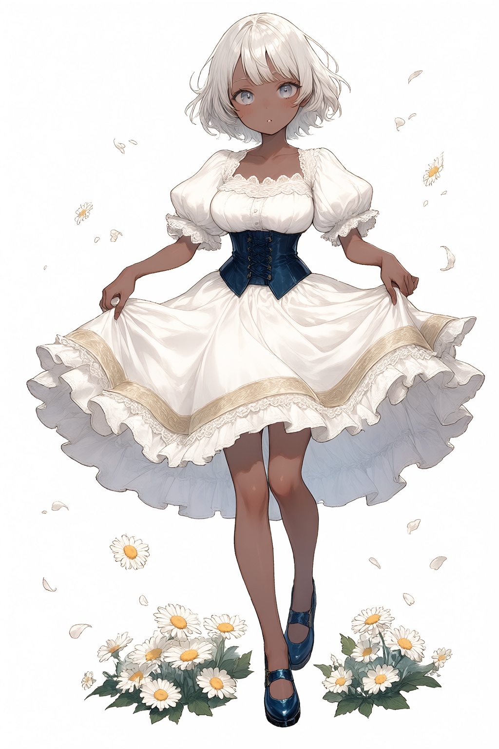1girl,  solo,  flower on Tensor.Art