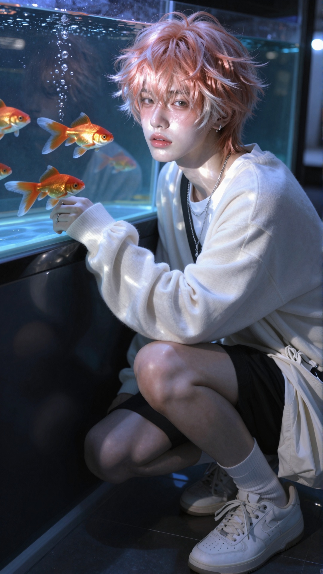 [((full lip,  glossy lips,  douyin style))] LOW ANGLE:1.2 ((night on Tensor.Art