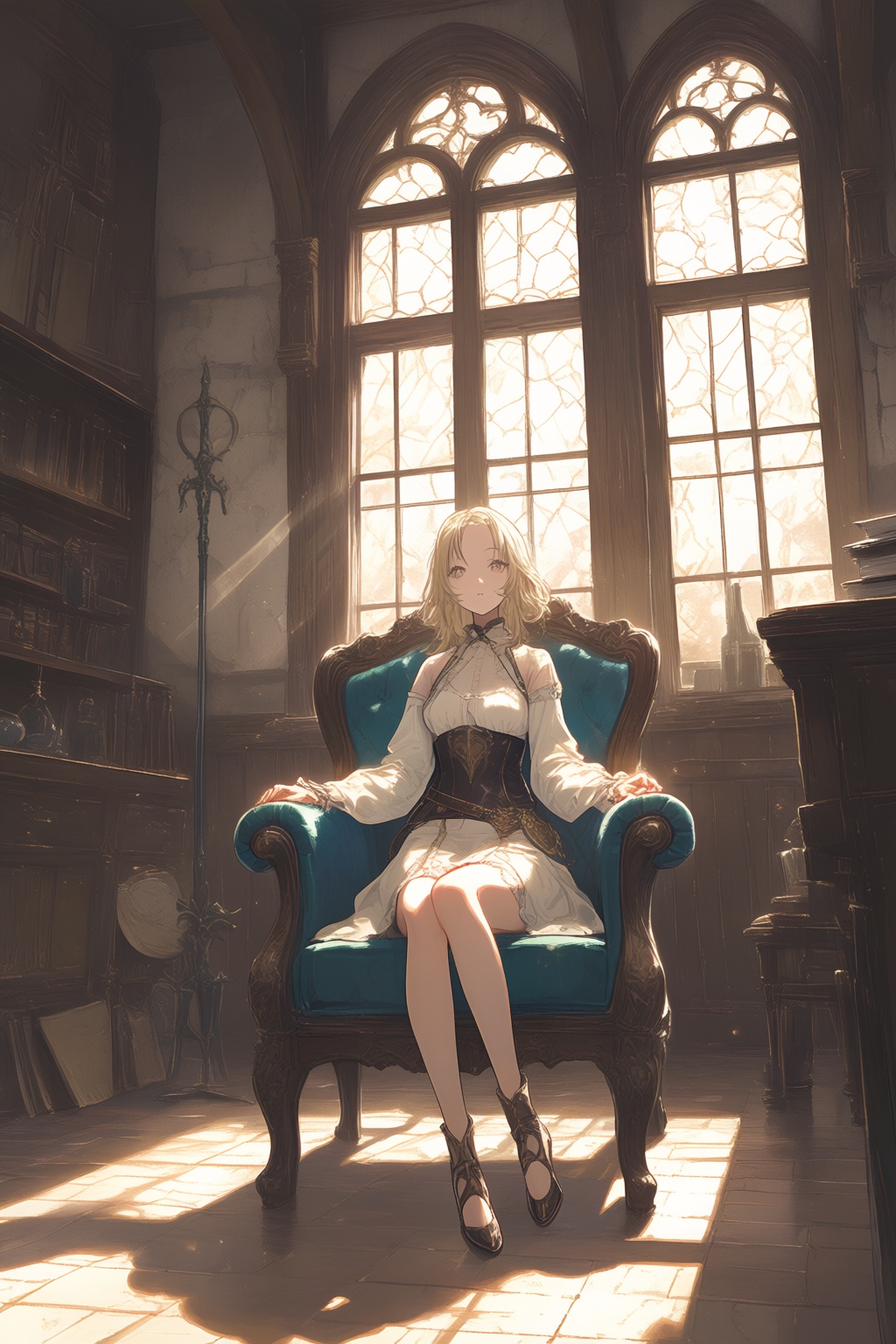 1girl,  solo,  alchemist room on Tensor.Art