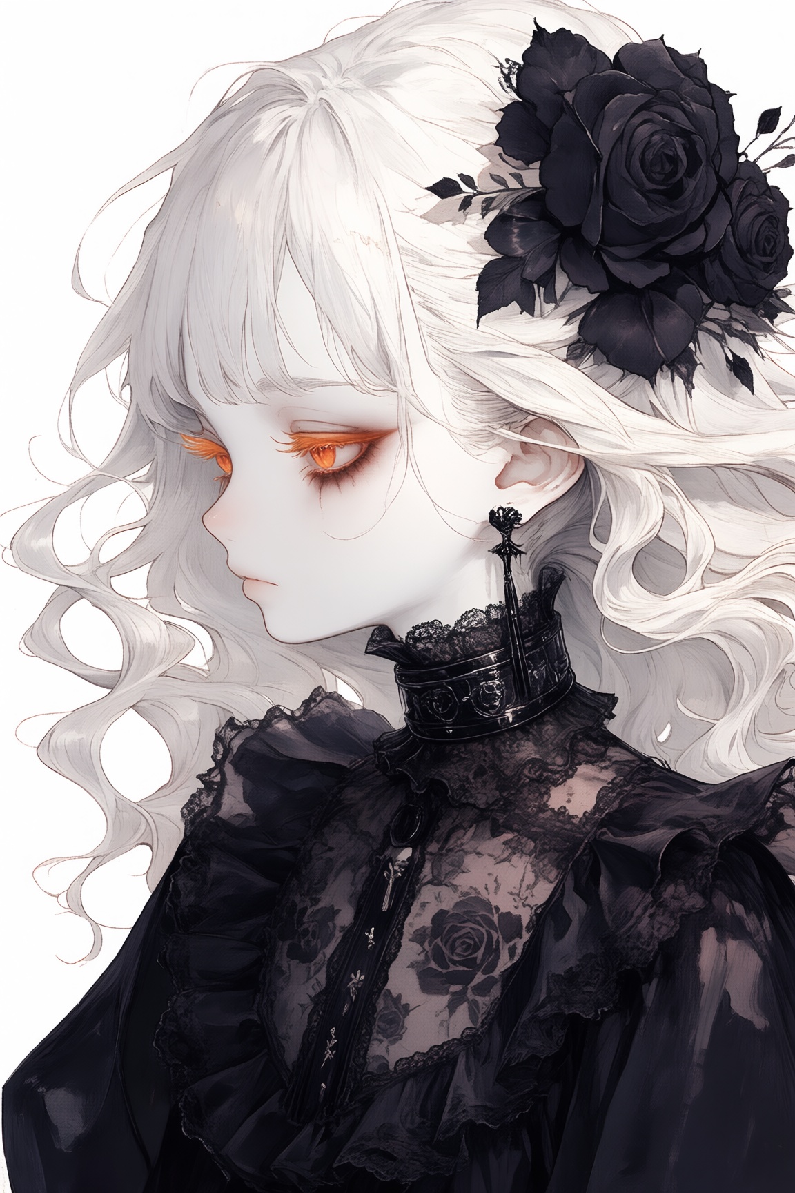 1girl,  solo,  red eyes on Tensor.Art