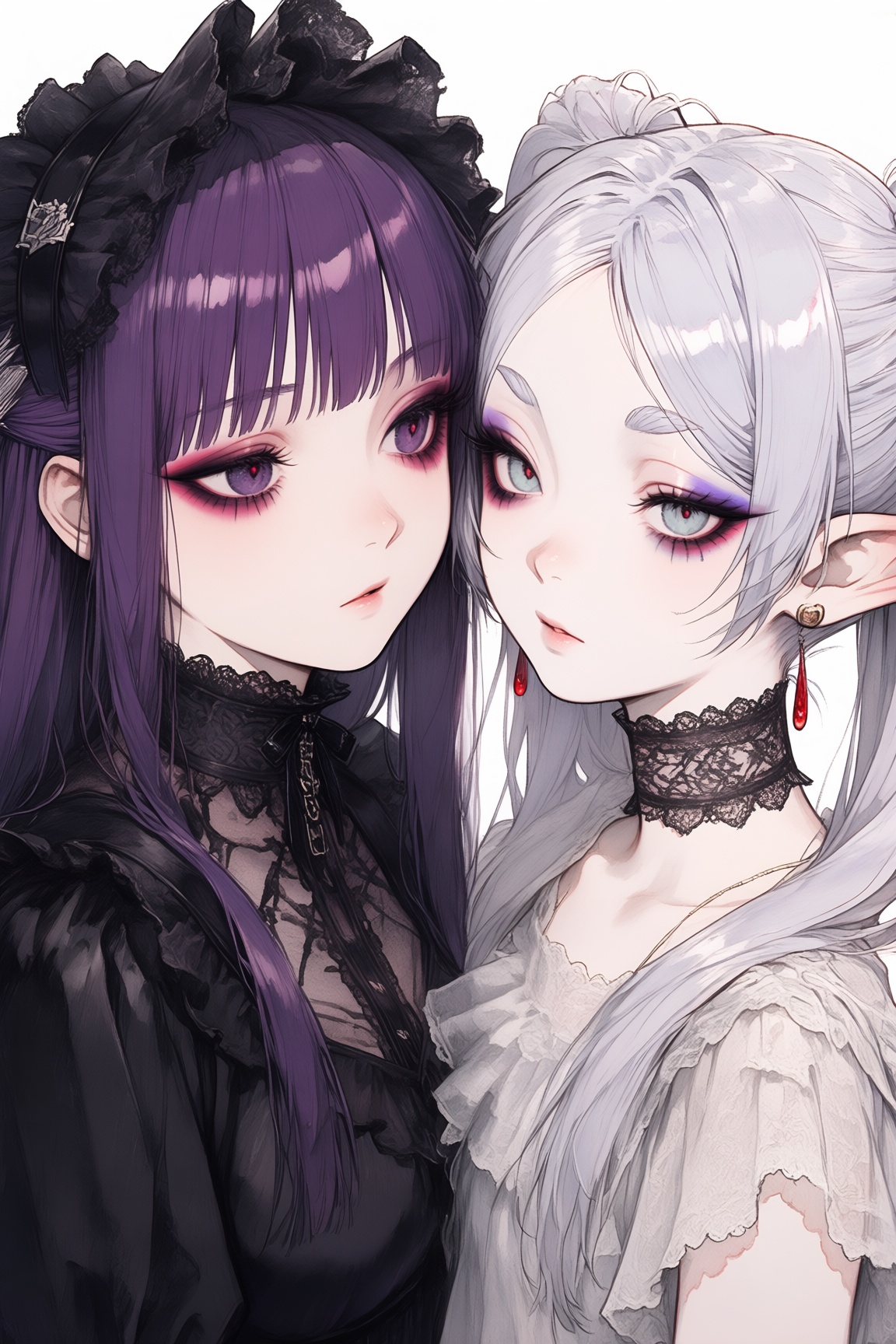 2girls,  fern \(sousou no frieren\),  frieren on Tensor.Art