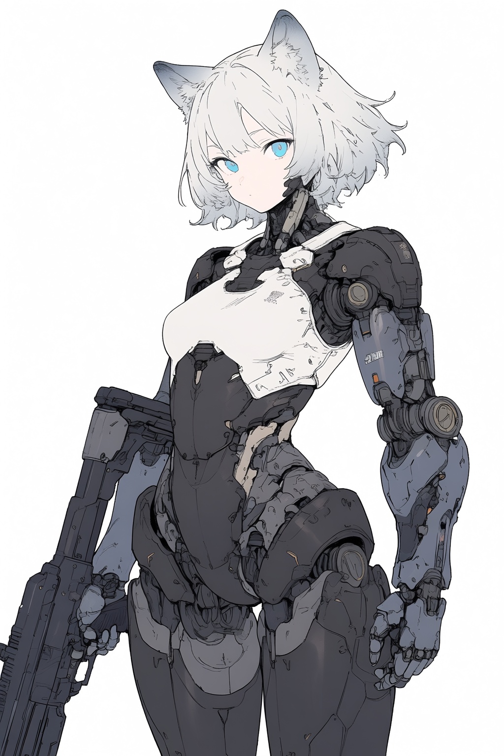 cyborg,  1girl,  solo on Tensor.Art