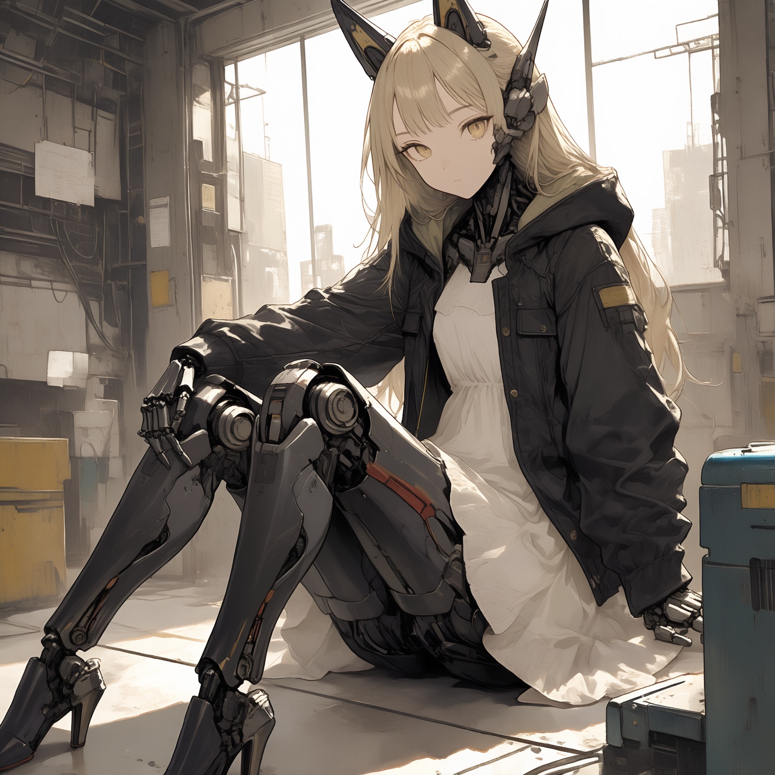 cyborg,  1girl,  solo on Tensor.Art