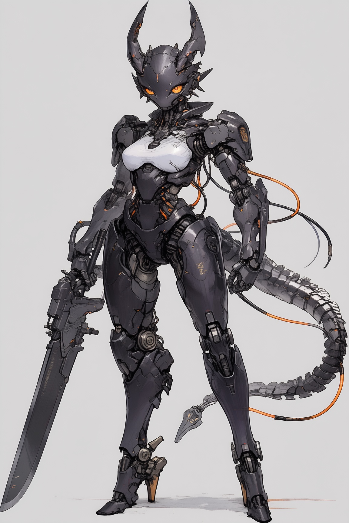 cyborg,  solo,  1girl on Tensor.Art