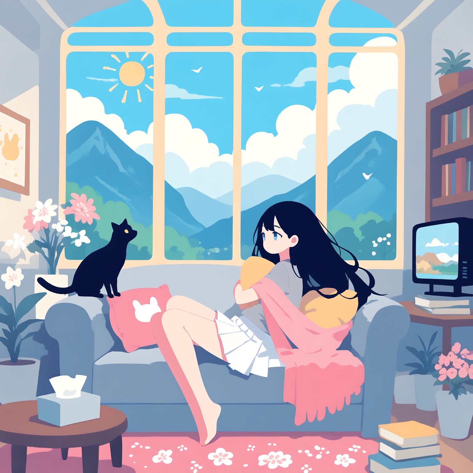 1girl,  indoors,  messy room on Tensor.Art