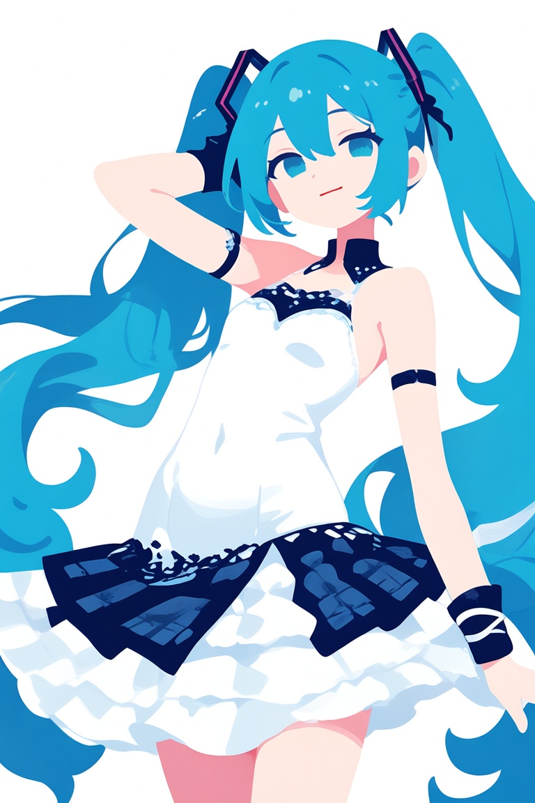 1girl,  hatsune miku,  dancing on Tensor.Art