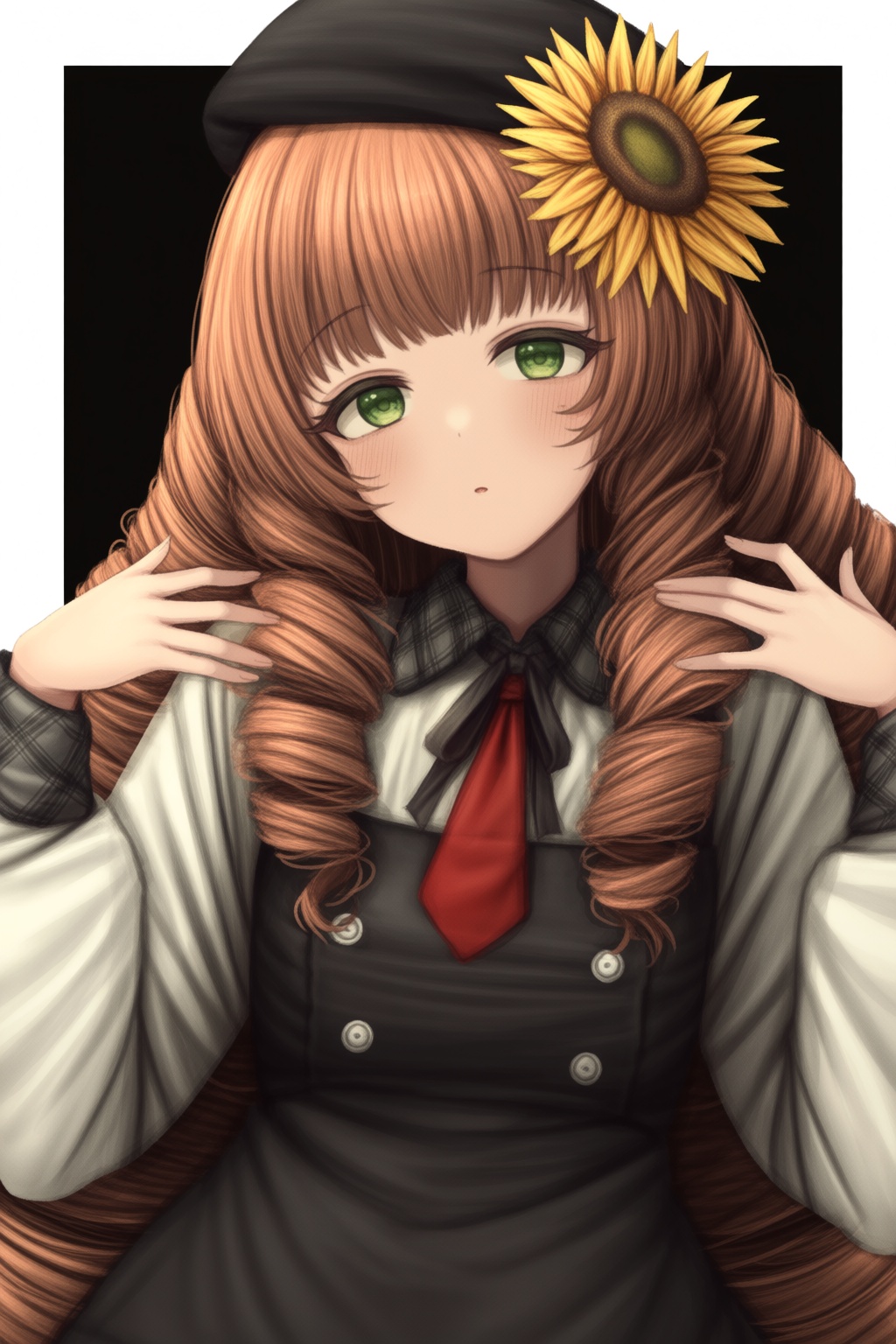 1girl,  drill hair,  eyelashes on Tensor.Art