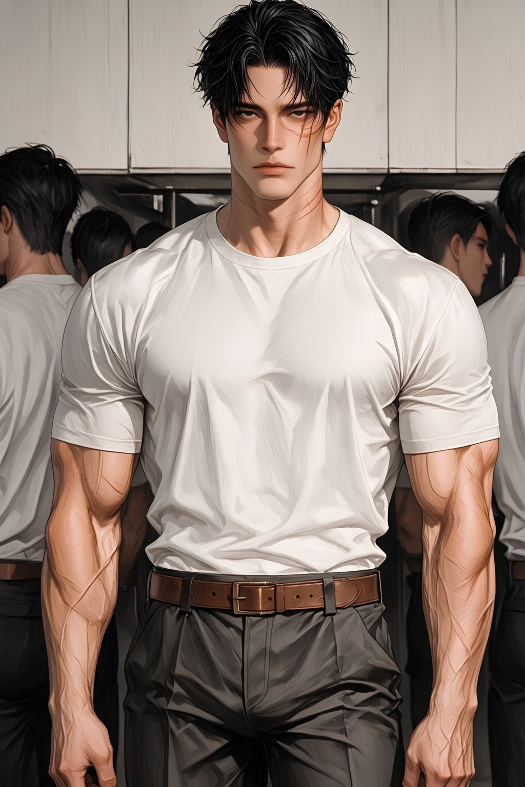 1boy,  muscular male,  cowboy shot on Tensor.Art