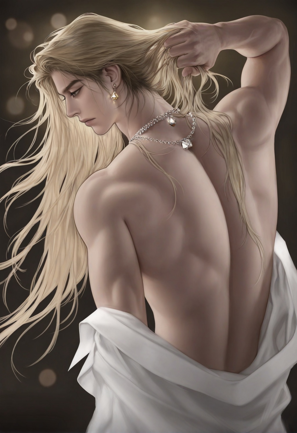 male focus,  solo,  from behind/side on Tensor.Art