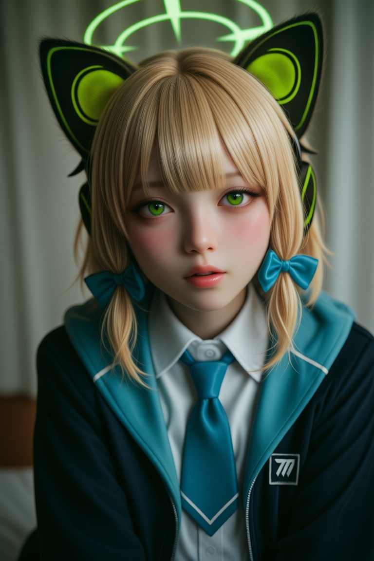 1girl,  midori \(blue archive\),  blonde hair on Tensor.Art