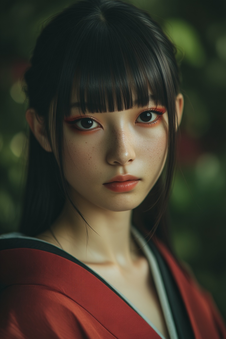 1girl,  black hair,  blurry on Tensor.Art