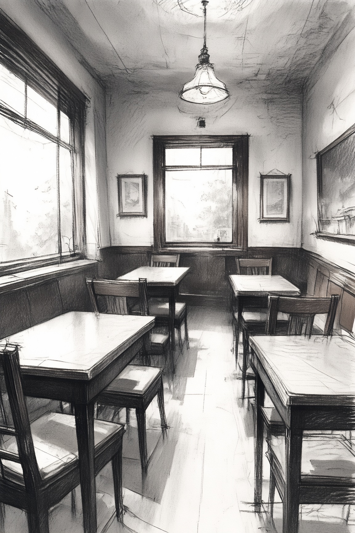 scenery,  indoors,  cafe on Tensor.Art