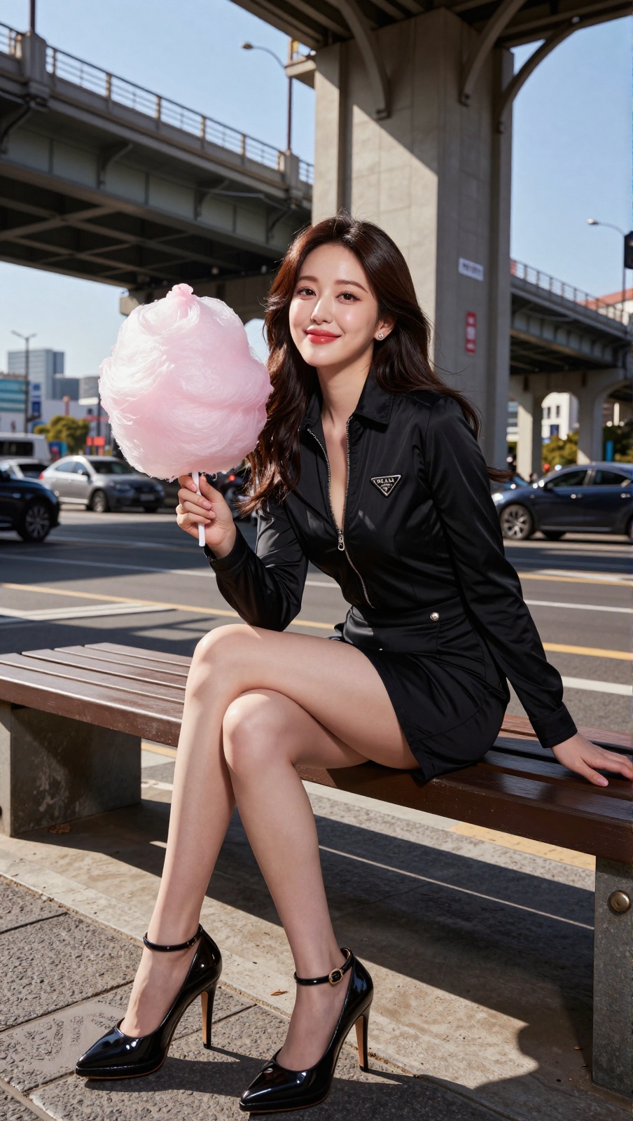 Korean Woman Image Real Photo: 2.0,  Height 185cm,  Hourglass figure with round and voluptuous I-cup breasts on Tensor.Art