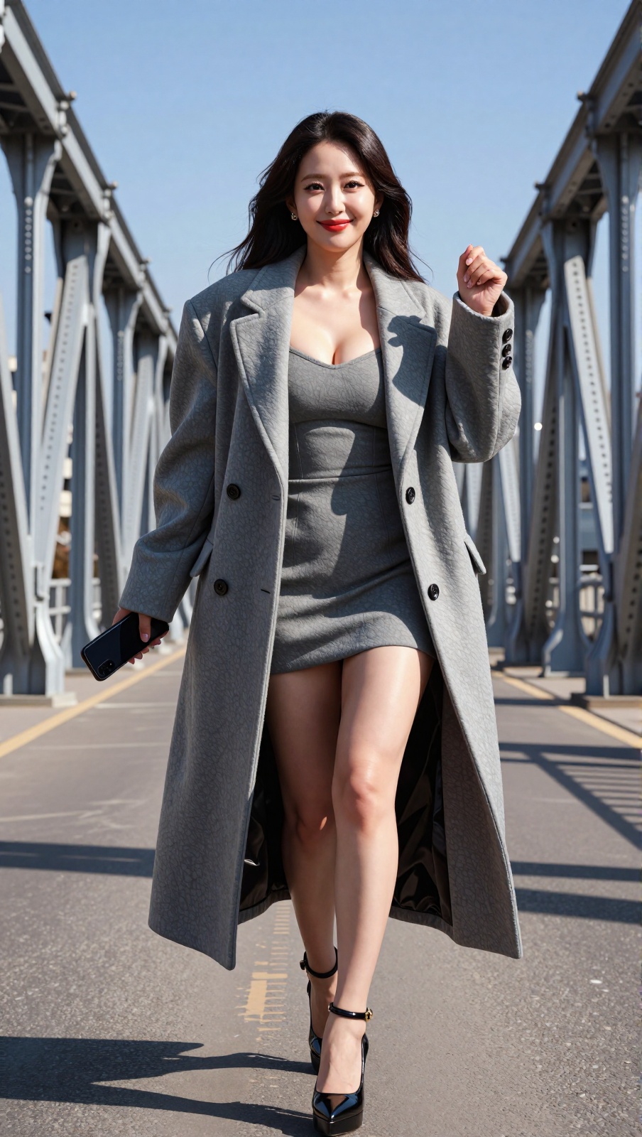 Korean Woman Image Real Photo: 2.0,  Height 185cm,  Hourglass figure with round and voluptuous I-cup breasts on Tensor.Art