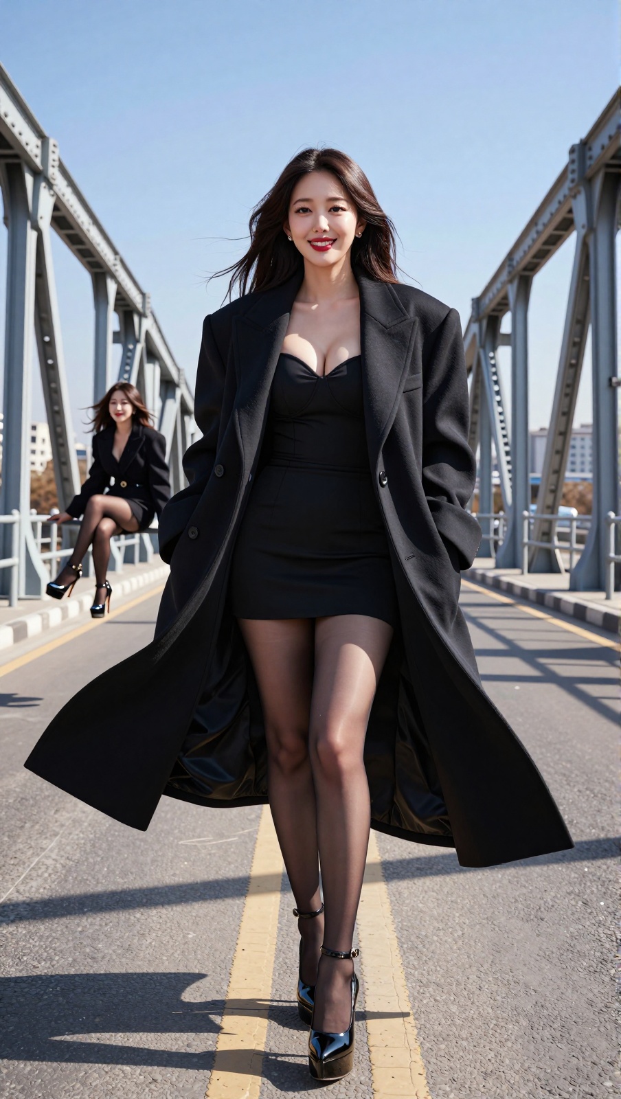 Korean Woman Image Real Photo: 2.0,  Height 185cm,  Hourglass figure with round and voluptuous I-cup breasts on Tensor.Art