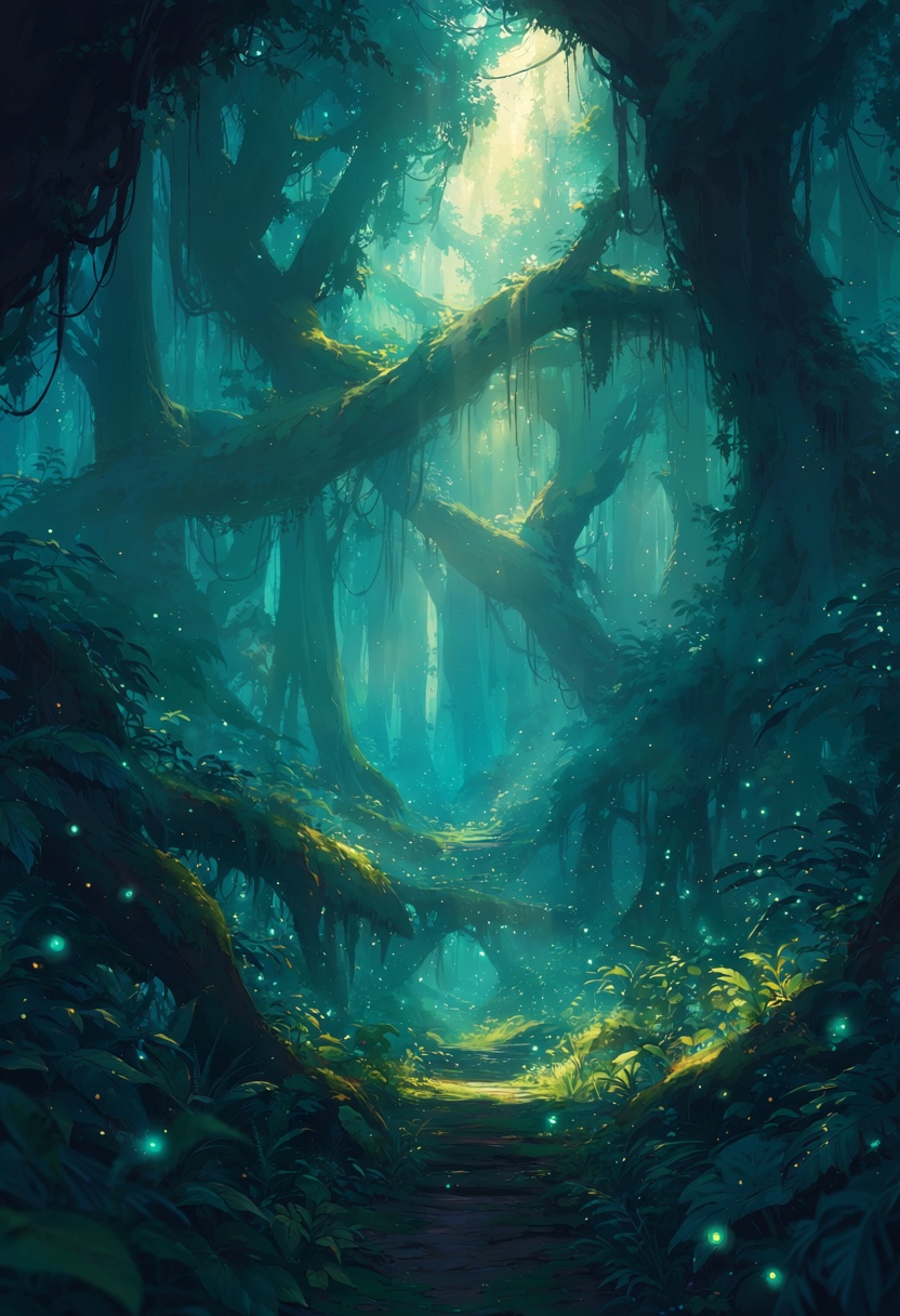 estf0,  scenery,  ancient forest on Tensor.Art