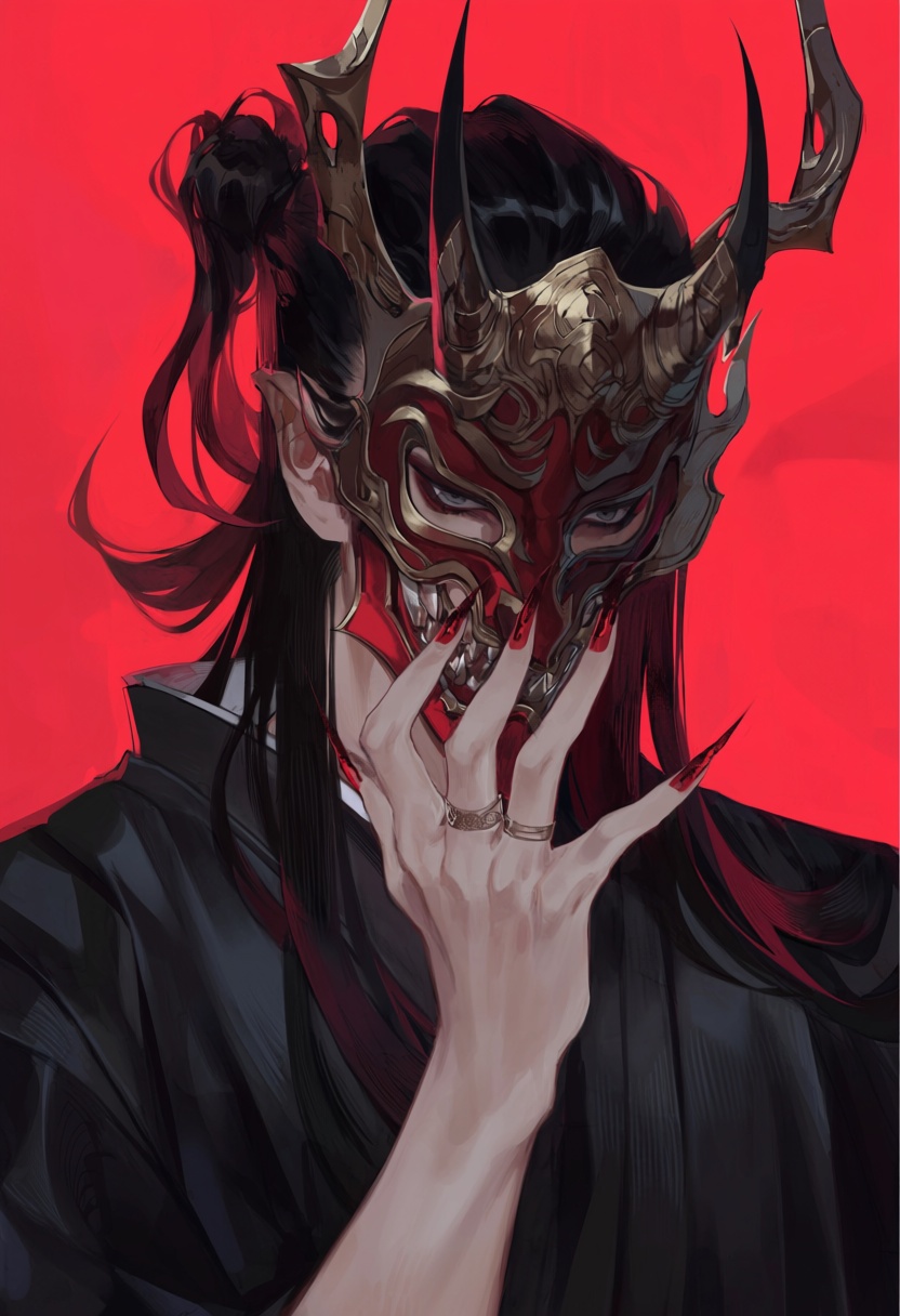 shu8a,  mask,  black_hair on Tensor.Art