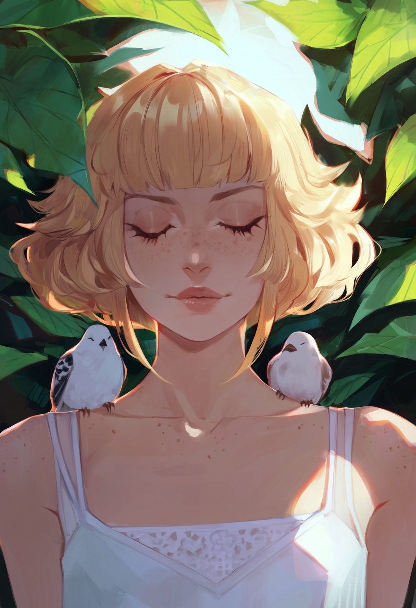 shu8a,  1girl,  freckles on Tensor.Art
