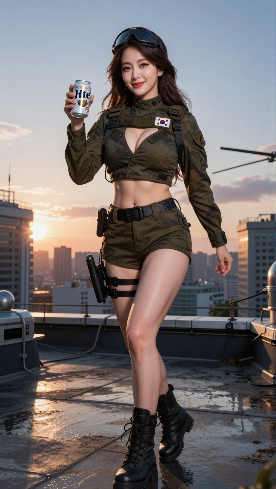 Korean Woman Image Real Photo: 2.0,  Height 185cm,  Hourglass figure with round and voluptuous I-cup breasts on Tensor.Art