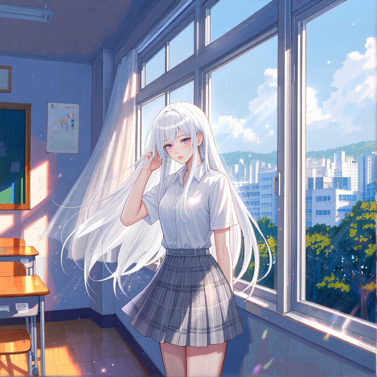 A Japanese shojo manga magazine cover illustration,  composition pastel background with sparkles,  sweet theme throughout....