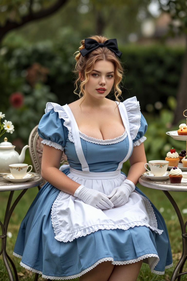 woman with curvy body,  big breasts,  small waist on Tensor.Art