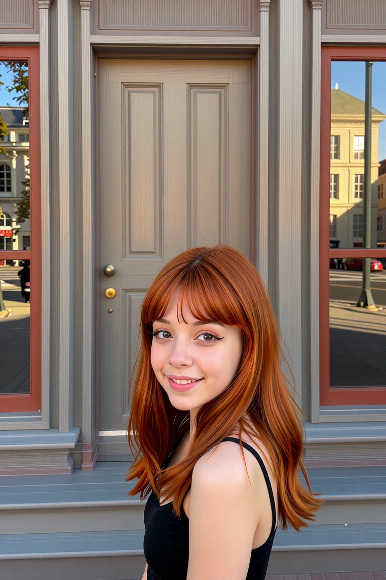 1girl,  face shot,  black top on Tensor.Art