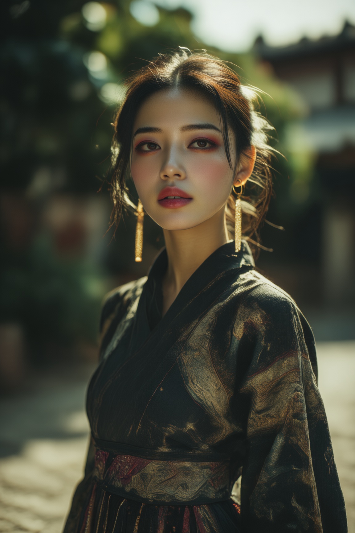 asian girl,  1girl,  earrings on Tensor.Art