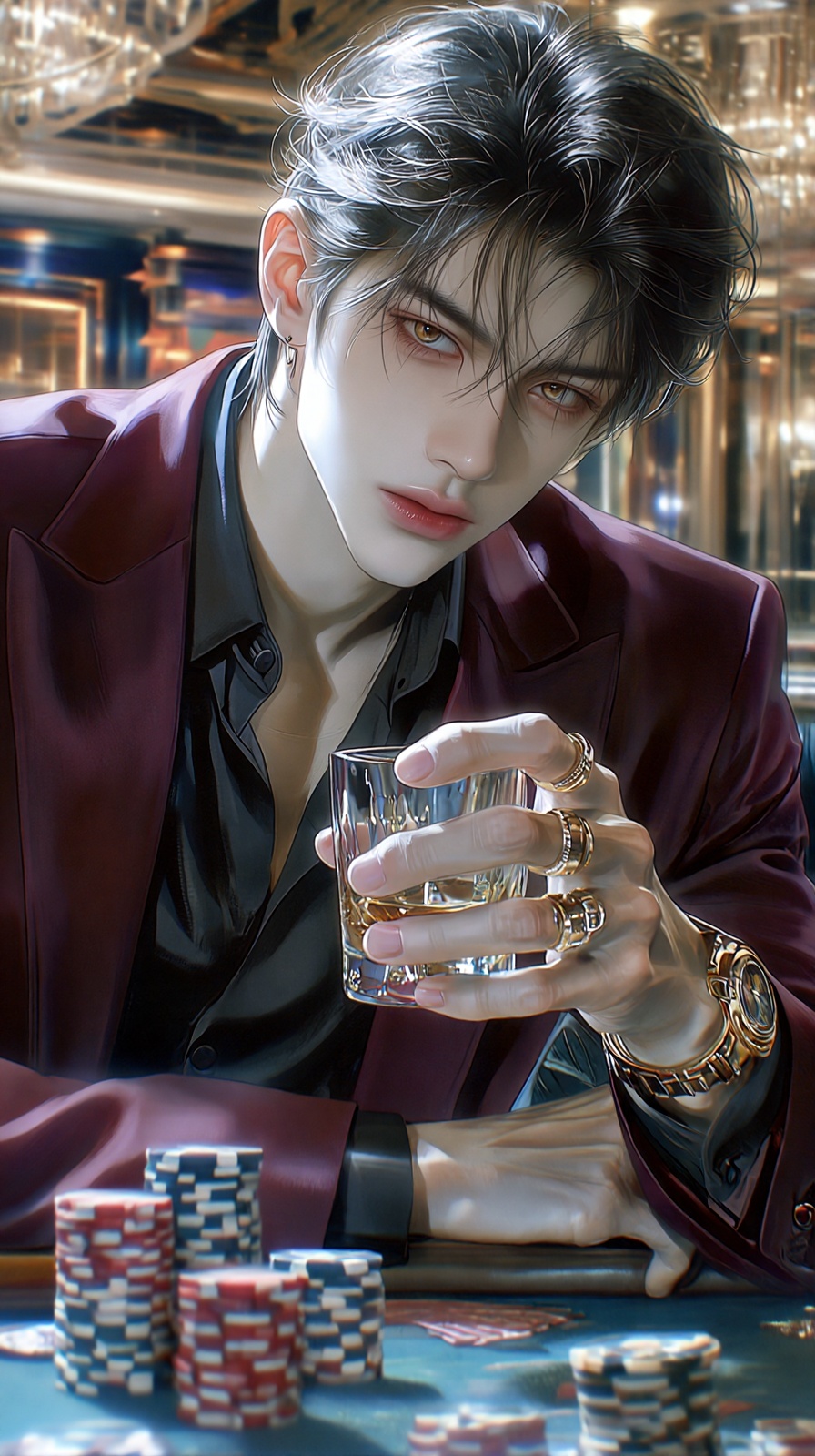 (Highly refined art style) 1male,  solo,  realistic young man by Aily on Tensor.Art
