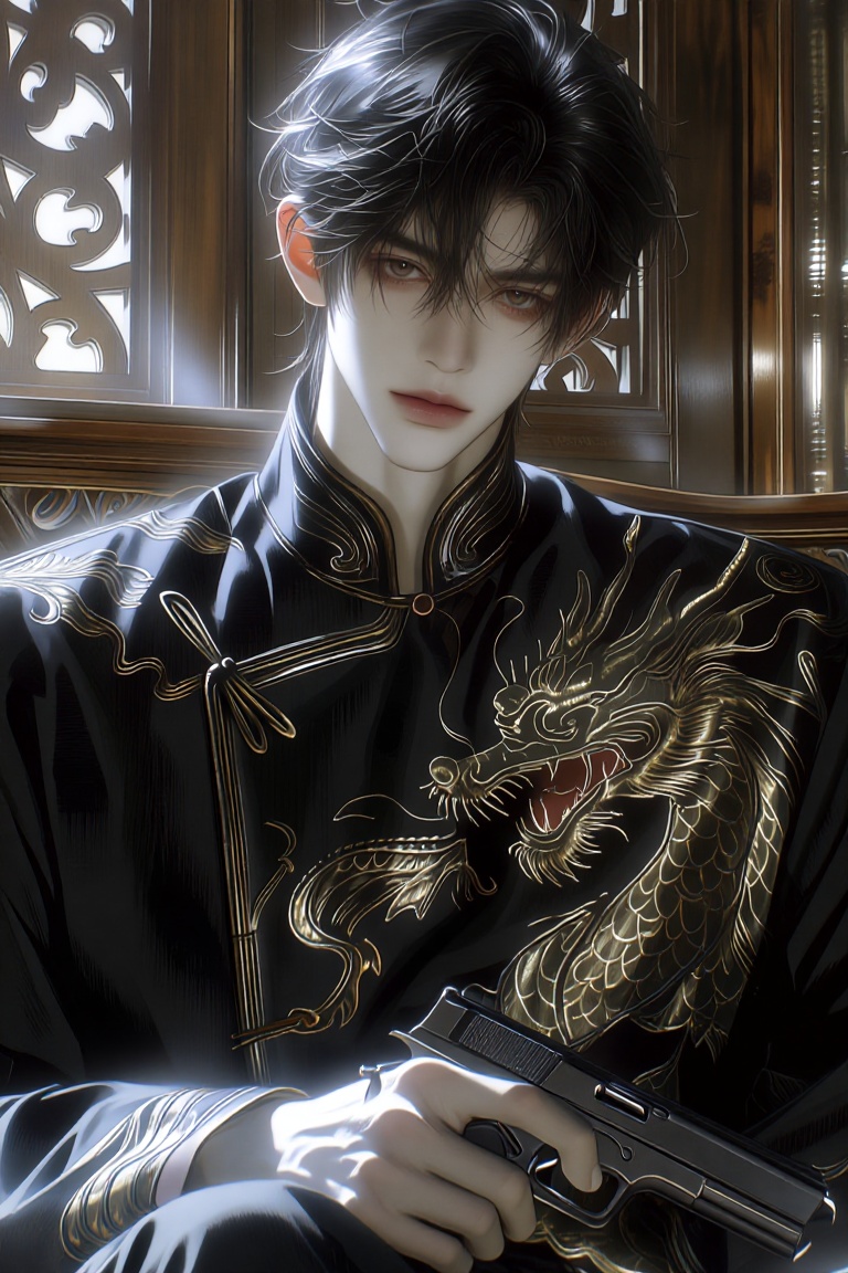 (Highly refined art style) 1male,  solo,  semi realistic young man by Aily on Tensor.Art