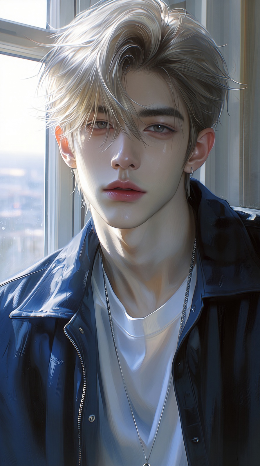 (Highly refined art style) 1male,  solo,  realistic young man on Tensor.Art