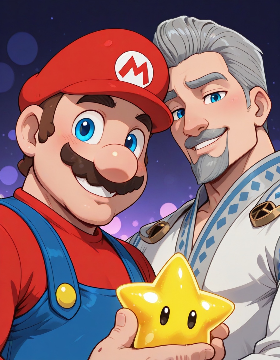 male focus,  manly,  duo together on Tensor.Art