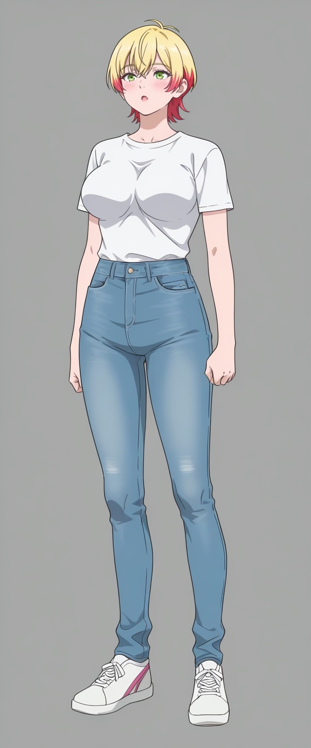 Ookii_Onnanoko_wa_Suki_desu_ka,  tall female,  multicolored hair on Tensor.Art
