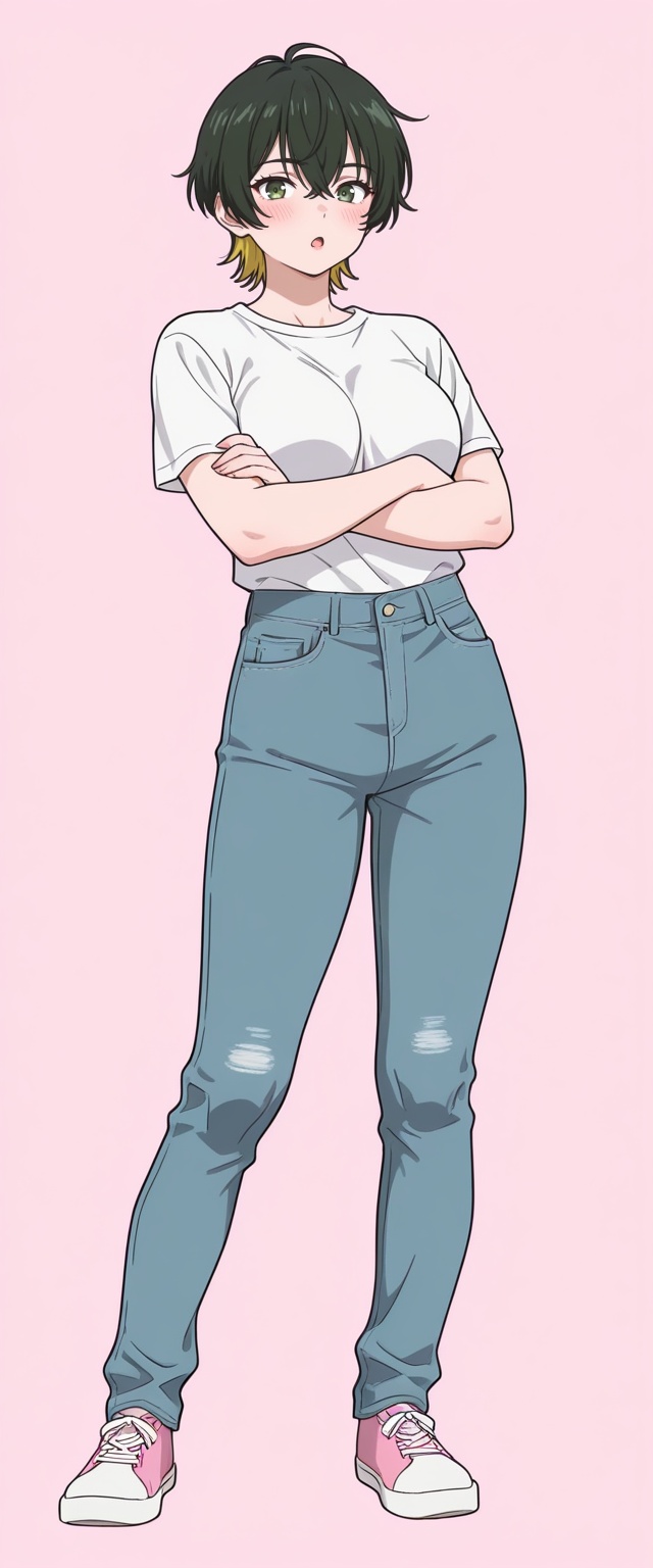 Ookii_Onnanoko_wa_Suki_desu_ka,  tall female,  multicolored hair on Tensor.Art