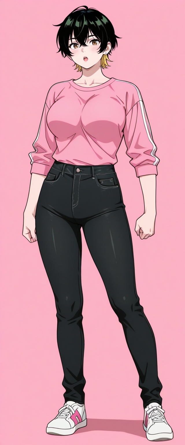 Ookii_Onnanoko_wa_Suki_desu_ka,  tall female,  multicolored hair on Tensor.Art