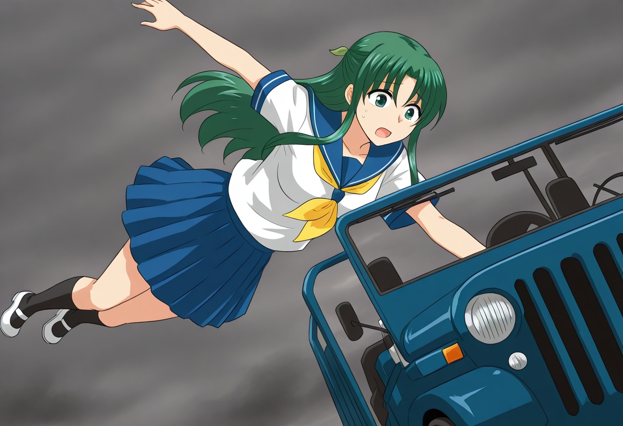 everyonegetinthecar,  jumping,  on side on Tensor.Art