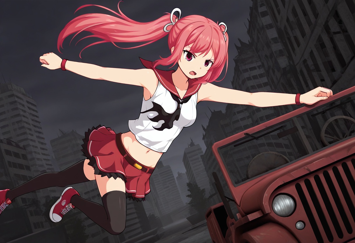 everyonegetinthecar,  jumping,  on side on Tensor.Art