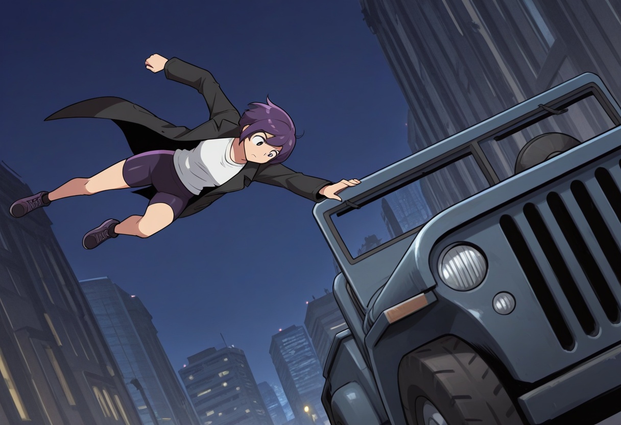 everyonegetinthecar,  jumping,  on side on Tensor.Art