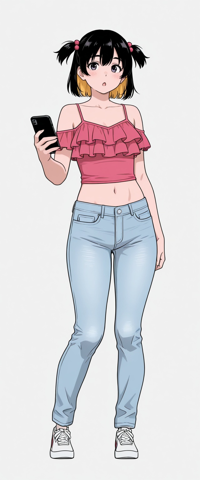 Ookii_Onnanoko_wa_Suki_desu_ka,  tall female,  multicolored hair on Tensor.Art