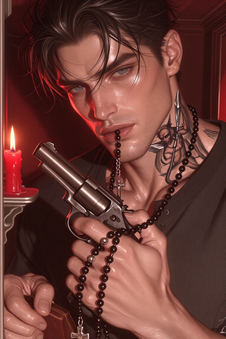 semi realistic,  extreme close-up portrait,  1male on Tensor.Art