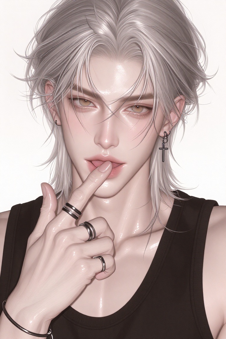 semi-realistic,  extreme close-up portrait,  1male on Tensor.Art