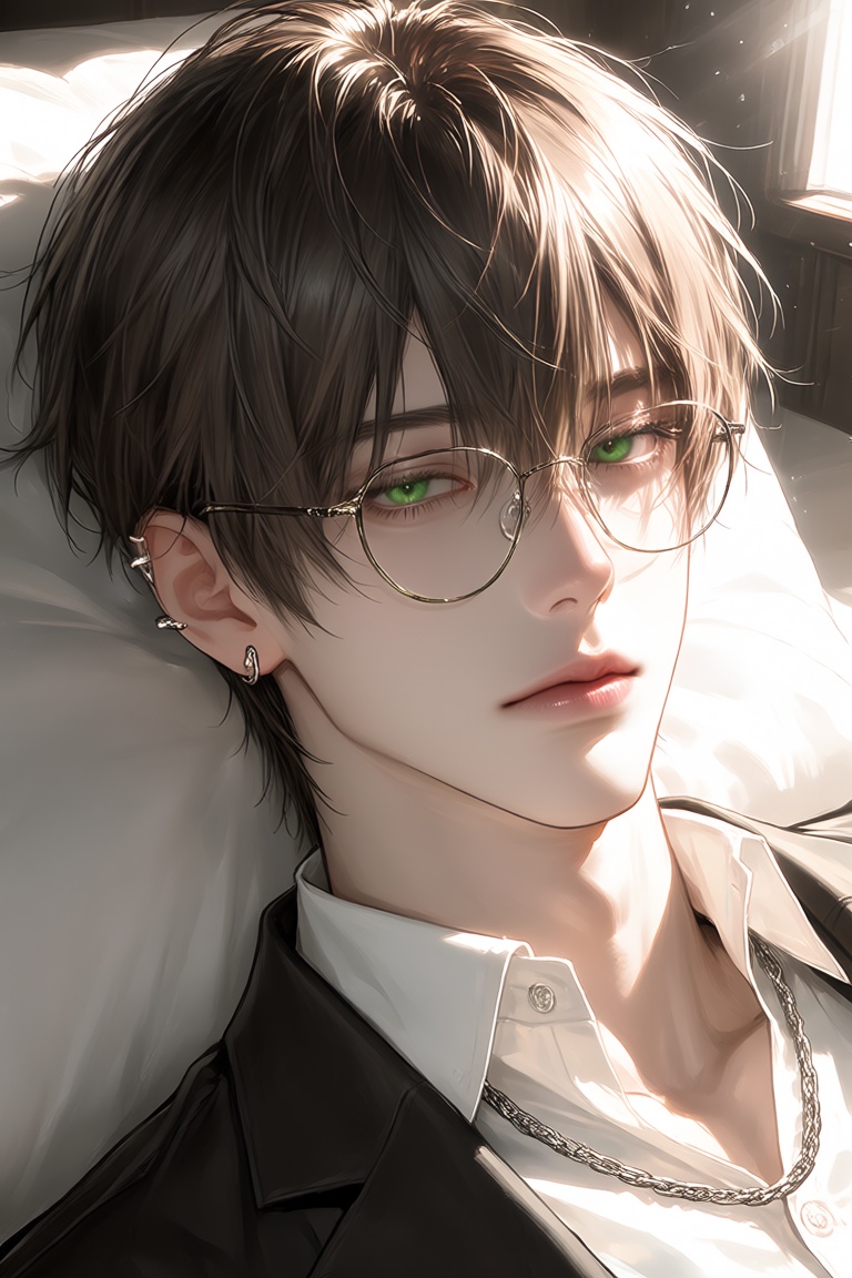1boy,  looking at viewer,  short hair on Tensor.Art