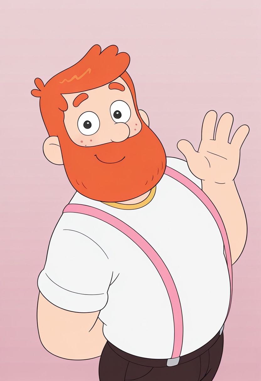 Jake Martin,  1man,  pink background on Tensor.Art