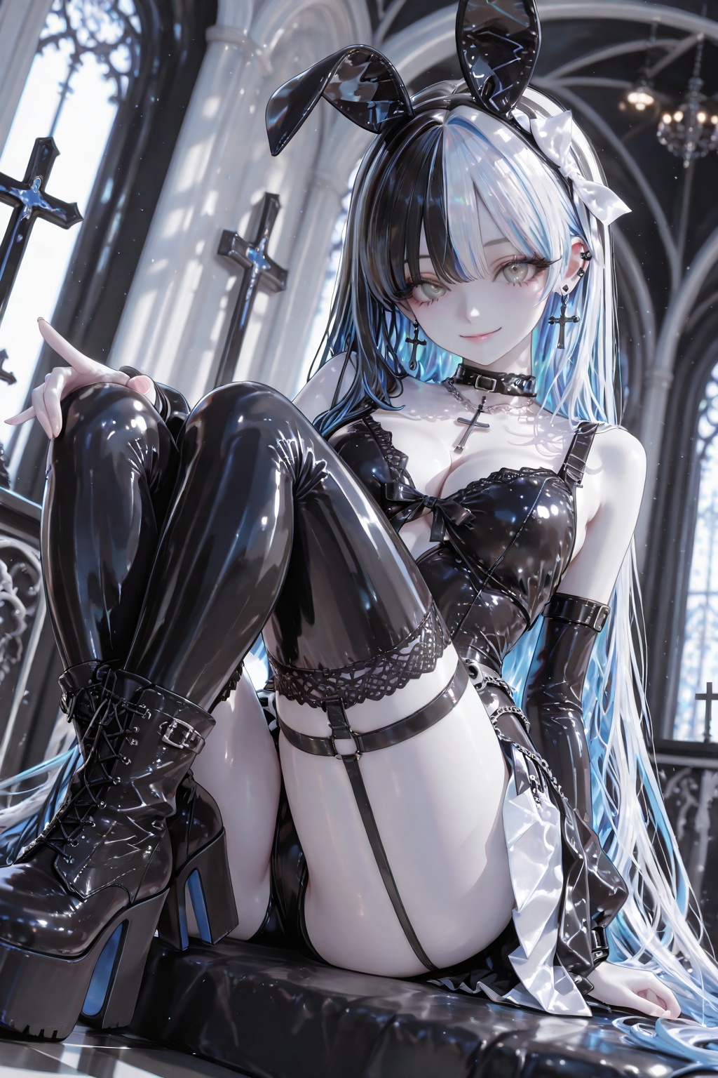 Girl,  solo,  long hair on Tensor.Art