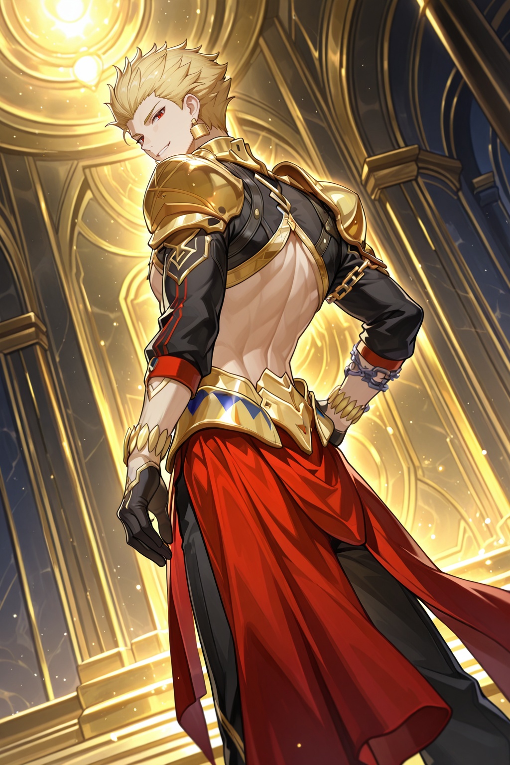 male focus,  1boy,  gilgamesh \(honkai: star rail\) \(fate\) on Tensor.Art