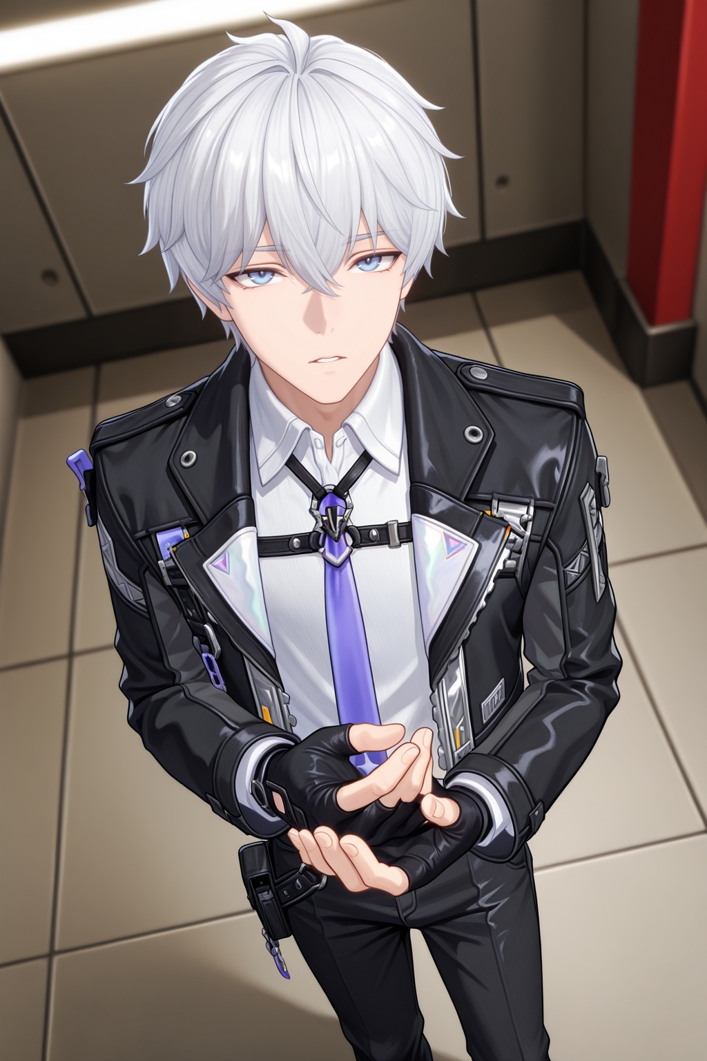 male focus,  1boy,  male esper zero \(nte\) on Tensor.Art