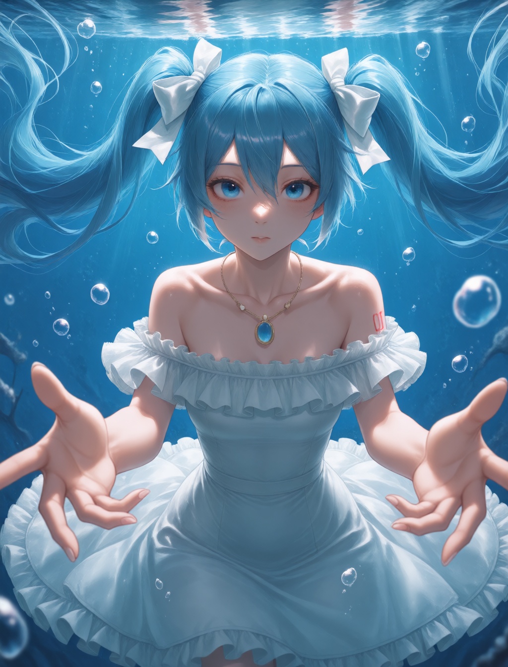 1girl,  hatsune miku,  dress on Tensor.Art