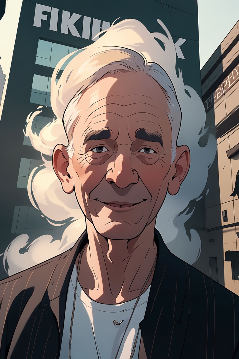 rtoon,  portrait of a very old man,  ethereal dreamy foggy on Tensor.Art